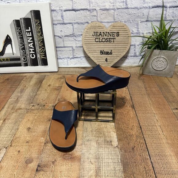 FitFlop Womens Shuv Leather Toe Post Sandals size - Picture 1 of 10